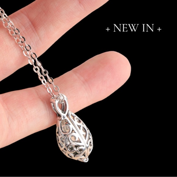 Exclusively Fancy Jewelry - New Aromatherapy Essential Oil Diffuser Locket Pendant Necklace Hollowed out